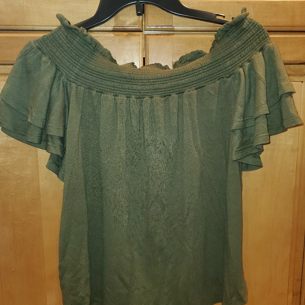Women's open shoulders blouse